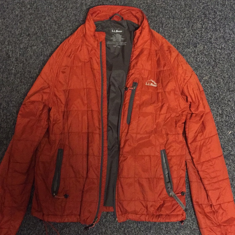 L.L.Bean Orange Puffer Jacket